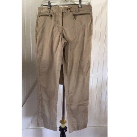 Michael Kors Mid Rise Khaki Chino Ankle Pants - Picture 2 of 6